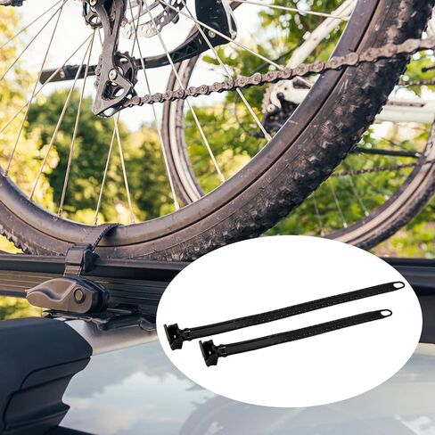 8 Pcs Cradle Ratchet Strap Kit Bike Rack Straps 2 Sizes Adjustable Bike Wheel Stabilizer Straps for Roof Hitch Mount Bikes Carriers, Black in Kuwait
