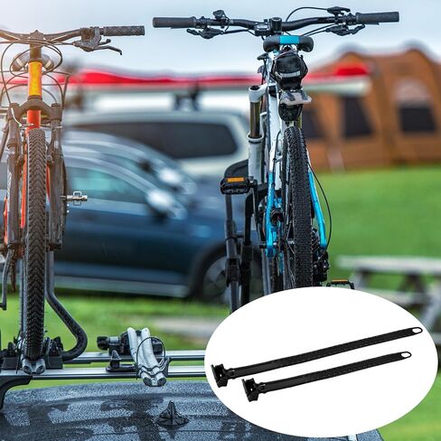 8 Pcs Cradle Ratchet Strap Kit Bike Rack Straps 2 Sizes Adjustable Bike Wheel Stabilizer Straps for Roof Hitch Mount Bikes Carriers, Black in Kuwait