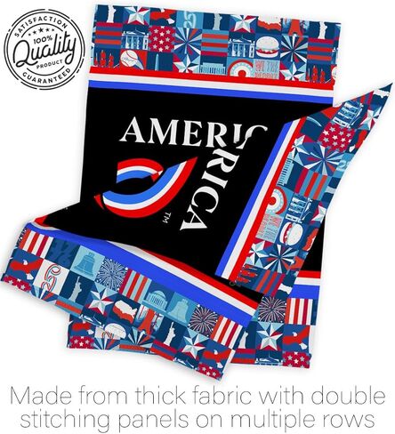 America 250 Flag Icon Grid Independence Day Wall Tapestry Home Accent Official Licensed Merchandise Canvas Prints Yard Sign Textile Woven Fabric Poster USA 250th Anniversary Decoration Gift in Kuwait