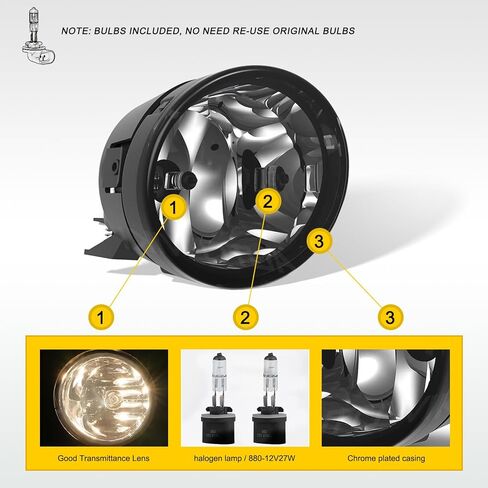 HSMOTHEV Fog Lights Assembly Compatible With Nissan 2004 2005 2006 2007 Titan 2004 2005 2006 2007 Armada, Black Housing With 880-12V27W Halogen bulbs and bracket Smoked Color in Saudi Arabia