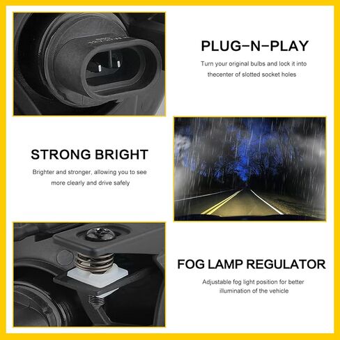 HSMOTHEV Fog Lights Assembly Compatible With Nissan 2004 2005 2006 2007 Titan 2004 2005 2006 2007 Armada, Black Housing With 880-12V27W Halogen bulbs and bracket Smoked Color in Saudi Arabia