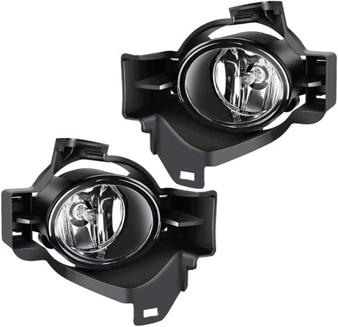 HSMOTHEV Fog Lights Assembly Compatible With Nissan 2004 2005 2006 2007 Titan 2004 2005 2006 2007 Armada, Black Housing With 880-12V27W Halogen bulbs and bracket Smoked Color in Saudi Arabia