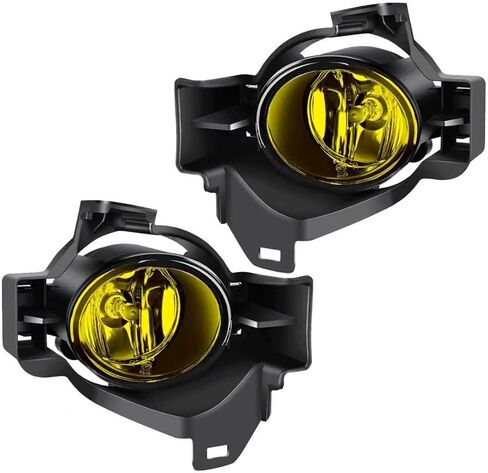 HSMOTHEV Fog Lights Assembly Compatible With Nissan 2004 2005 2006 2007 Titan 2004 2005 2006 2007 Armada, Black Housing With 880-12V27W Halogen bulbs and bracket Smoked Color in Saudi Arabia