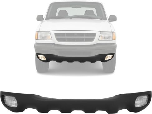 HECASA المصد السفلي الأمامي + ضوء الضباب متوافق مع 1998-2000 Ford Ranger EV/XL Styleside/XLT Styleside لاستبدال FO1095172 FO2592198 FO2593198 مصباح ضباب شفاف بعدسات شفافة in Saudi Arabia