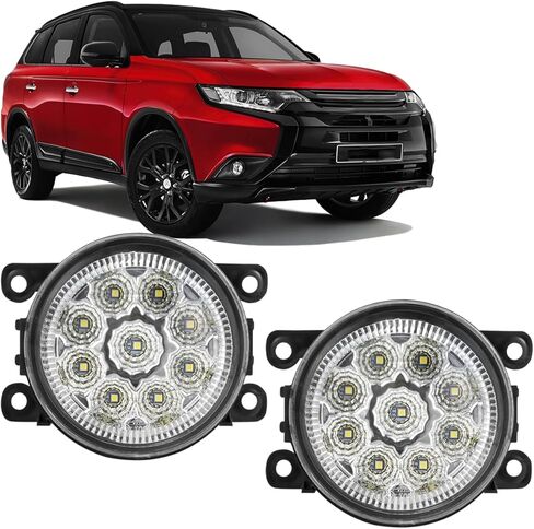مصباح أمامي للضباب 55 وات 3.5 بوصة، متوافق مع 2013-2015 2018 Mitsubishi Outlander Sport، مصابيح ضباب أمامية بيضاء زينون 6000K، ضوء ضباب يسار ويمين، عدسات شفافة، حزمة من 2 in Kuwait