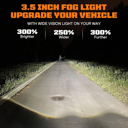 مصباح أمامي للضباب 55 وات 3.5 بوصة، متوافق مع 2013-2015 2018 Mitsubishi Outlander Sport، مصابيح ضباب أمامية بيضاء زينون 6000K، ضوء ضباب يسار ويمين، عدسات شفافة، حزمة من 2 in Kuwait