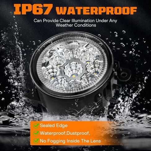 مصباح أمامي للضباب 55 وات 3.5 بوصة، متوافق مع 2013-2015 2018 Mitsubishi Outlander Sport، مصابيح ضباب أمامية بيضاء زينون 6000K، ضوء ضباب يسار ويمين، عدسات شفافة، حزمة من 2 in Kuwait