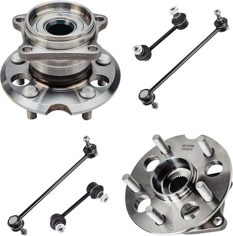 محور ديترويت - مجموعة محاور العجلات الخلفية 4WD لسيارة Toyota RAV4 2001-2005، مجموعة محاور محمل العجلات 4 وصلات نهاية شريط التأرجح الأمامي والخلفي 2002 2003 2004 - مجموعة 6 قطع in Kuwait