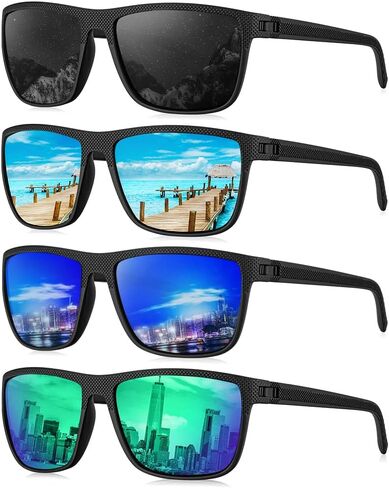 Polarized Sunglasses for Men, Sunglasses Mens Polarized for Driving, Fishing, Golf, 4PACKS in Saudi Arabia