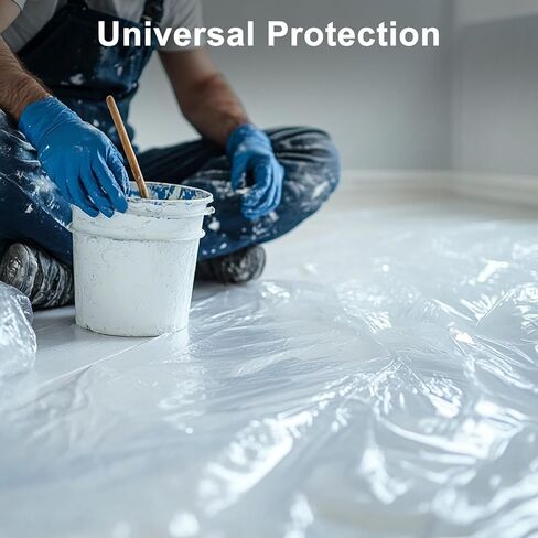 3pcs 9X12FT Plastic Drop Cloths,Waterproof Anti-dust Cover, Disposable Tarp for Painting for Couch/Furniture Cover in Saudi Arabia