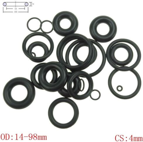 CS 4mm OD12-98mm NBR Rubber O Ring O-Ring Oil Sealing Gasket Automobile(92mm x 4mm 5pcs) in Saudi Arabia