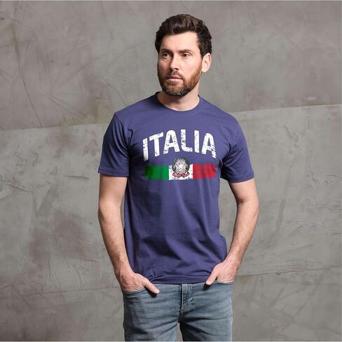 Silk Road Tees Italia T-Shirt Italy Flag Italian Mens Tee Shirt in Saudi Arabia