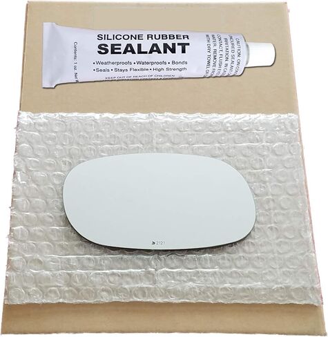Mirror Glass Replacement + Silicone Adhesive for 1970-1977 Pontiac Firebird Passenger Side - Manual (1971 1972 1973 1974 1975 1976 70 71 72 73 74 75 76 77) in Saudi Arabia