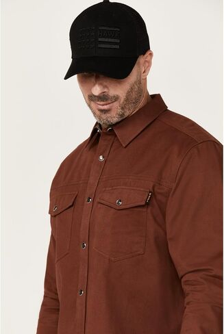 Men's All Out Solid Long Sleeve Pearl Snap Western Work Shirt - HXSP24W51-MHGY Medium in Kuwait