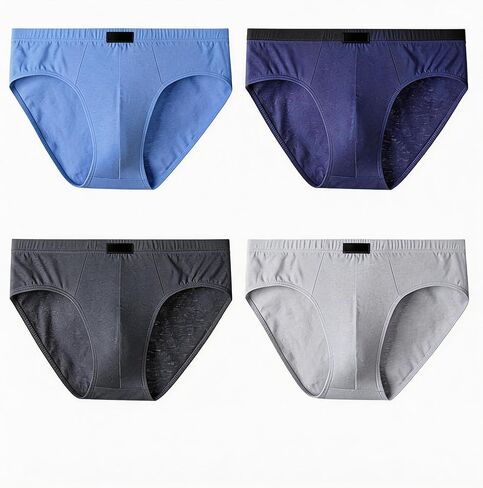Men's Underwear Brief Pack,Cotton Mid-Rise Briefs,Moisture-Wicking,Super Soft Comfort 4 Pack,XXL Multicolor in Saudi Arabia