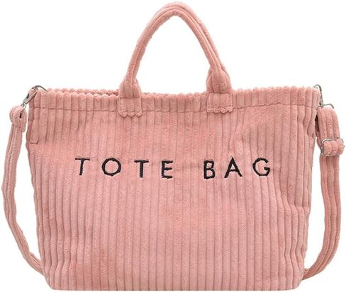 1 Piece Pink Fleece Letter Tote Bag, Casual Handbag, for Women Dating, Shopping, Gift in Saudi Arabia
