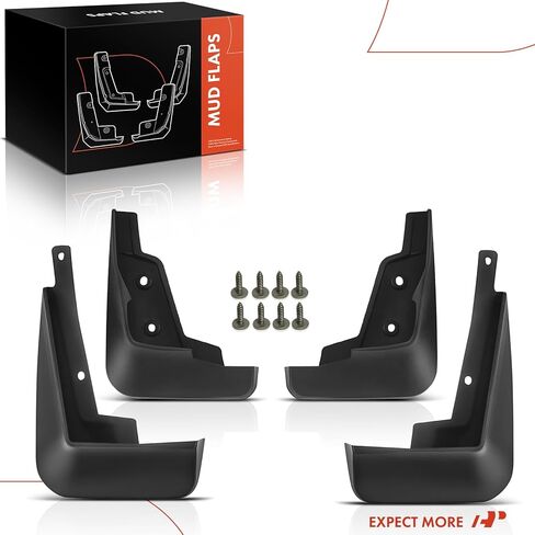 A-Premium Set of 4PCS Mud Flaps Splash Guards Mudguards Mudflaps with Hardware Accessory Compatible with Chevrolet Cruze, 2016-2020, Sedan Only, Black Color, Front and Rear (Driver & Passenger Sides) in Saudi Arabia
