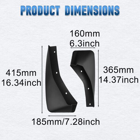 MACHSWON Mud Flaps Fender Splash Guards with Screws, Front Rear Wheel Fender Accessories Compatible with BYD Shark 6 2024-2026, Black, 4 pcs in Saudi Arabia
