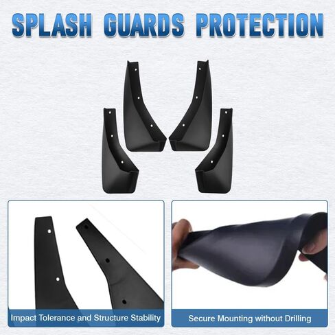 MACHSWON Mud Flaps Fender Splash Guards with Screws, Front Rear Wheel Fender Accessories Compatible with BYD Shark 6 2024-2026, Black, 4 pcs in Saudi Arabia