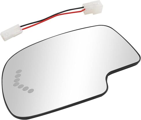 Driver Side Heated Mirror Glass Replacement for Cadillac Escalade ESV EXT 2003-2007 Silverado Suburban 1500 Left Heat Mirror Glass Exterior Convex Turn Signal Replace GM1324102 88944391 in Saudi Arabia