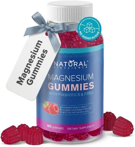 علكات مغنيسيوم خالية من السكر للبالغين - مكمل مغنيسيوم عالي الفعالية 500 ملجم، علكات سيترات المغنيسيوم عالية الامتصاص، علكات نباتية مضادة للإجهاد، مغنيسيوم للنوم والاسترخاء، 60 علكة in Kuwait