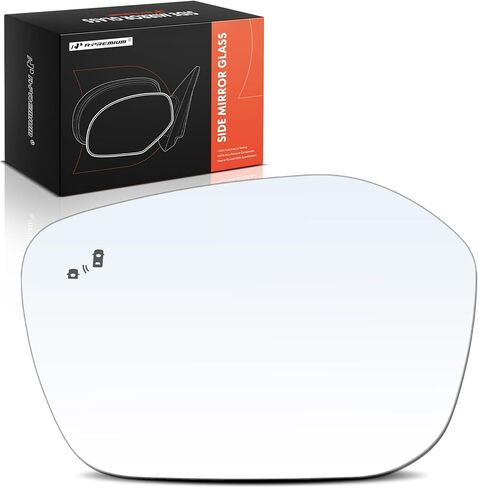 A-Premium Left Driver Side Heated Mirror Glass with Backing Plate Compatible with Honda Civic 2022-2023 - Exterior Side View Flat Mirror with Blind Spot Detection in Saudi Arabia