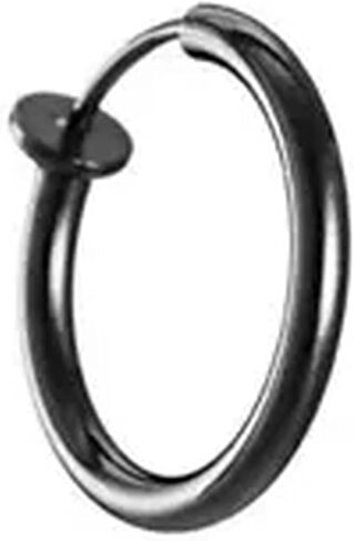 Fake Piercing Hoop Ring Spring Clip On Lip Nose Septum Ear Earring Punk Jewelry-Gold-2 * 12mm in Saudi Arabia