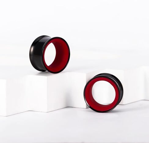 أنفاق قياس الأذن فانكولا 0 جرام 00 جرام، قطعتان من سدادات الأذن المزدوجة المتوهجة، مجوهرات تمديد الأذن من الفولاذ المقاوم للصدأ للأذنين الممدودة (8 مم - 16 مم) in Kuwait