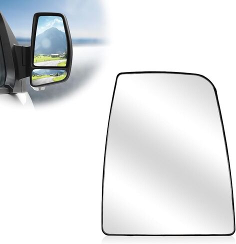 بديل زجاج مرآة ساخن للجانب الأيسر للسائق لـ F0rd 2015-2019 Transit T150، T250، T350 زجاج مرآة جانبية مع حامل خلفي، لـ CK4Z17K707B CK4Z17K707D in Saudi Arabia
