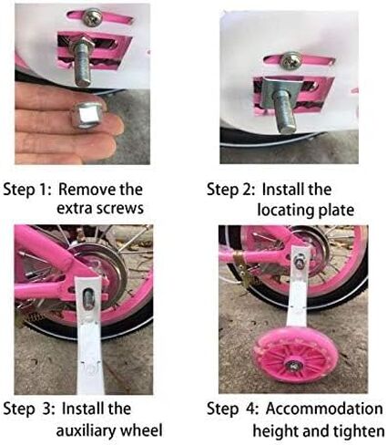 YTKD Training Wheels for Bicycle,Flash Mute Wheel Compatible for Bikes of 12 Inch 1 Pair in Kuwait