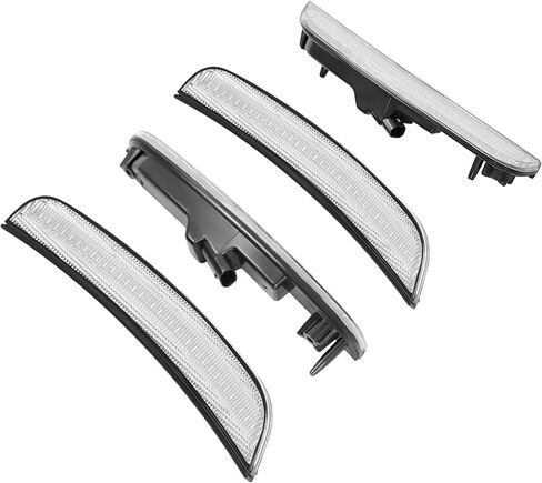 HECASA LED Side Marker Lights Compatible with 2015-2023 Chrysler 300 Replacement for CH2551136 CH2550136 Bumper Signal Parking Lamps 4Pcs Clear Lens Front Yellow Rear Red LED in Saudi Arabia