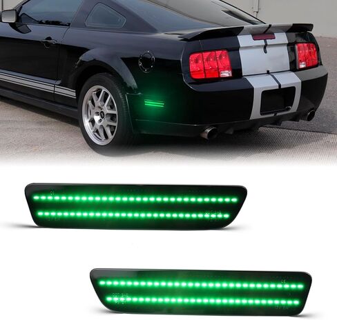 Dynamic Side Marker Lights LED Compatible With 2005-2009 Ford Mustang, Smoked Lens Rear Bumper Lights, Purple Side Marker Lamp 2PCS in Kuwait