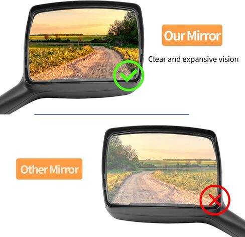 Hood Mirrors with Turn Signal Light Fit for 2013-2020 Kenworth T680 Left and Right Pair Hood Mirrors Fit for 2010-2017 Peterbilt 579 587(Chrome with turn light) in Kuwait