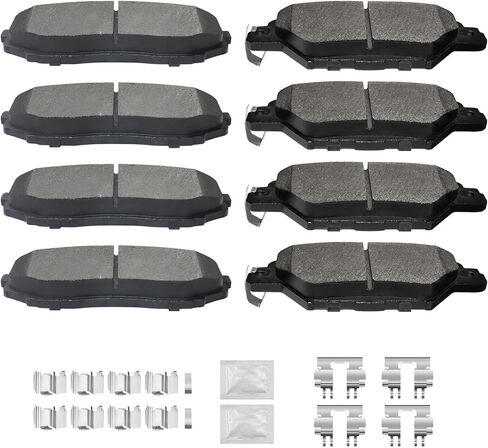Front and Rear Ceramic 8pcs Brake Pads Kits with Hardware Fit for Mazda CX-9 2016 2017 2018 2019 2020 2021 2022 2023 in Saudi Arabia