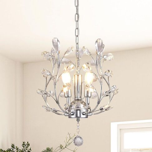 Ganeed Crystal Chandeliers,Vintage 8 Lights Pendant Light,K9 Clear Crystal Chandelier Lighting Fixtures,Ceiling Light for Living Room Bedroom Restaurant Porch Hallway (Black) in Kuwait