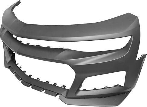 IKON MOTORSPORTS, Front Bumper Conversion Compatible With 2019-2024 Camaro LS LT LT1, ZL1 1LE Style Unpainted Black PP Bumper Cover Guard Bodykit, 2020 2021 in Saudi Arabia