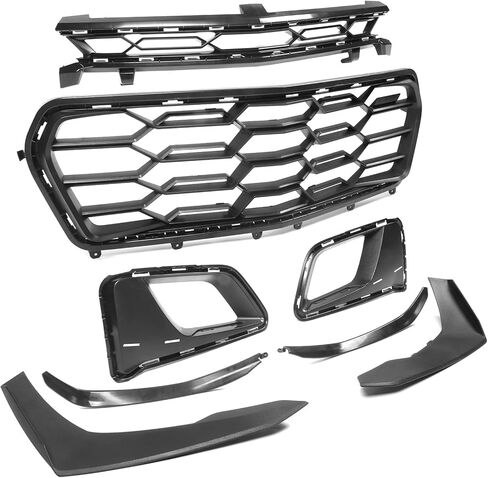 IKON MOTORSPORTS, Front Bumper Conversion Compatible With 2019-2024 Camaro LS LT LT1, ZL1 1LE Style Unpainted Black PP Bumper Cover Guard Bodykit, 2020 2021 in Saudi Arabia