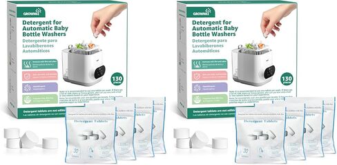 GROWNSY Official Detergent Tablets - 130 PCS, Compatible with GROWNSY and Momcozy Baby Bottle Washers in Saudi Arabia