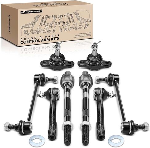 A-Premium Set of 8, Front Sway Bar Link, Lower Ball Joint, Inner & Outer Tie Rod End, Compatible with Kia Sportage 2005-2010, Hyundai Tucson 2005-2009 in Saudi Arabia