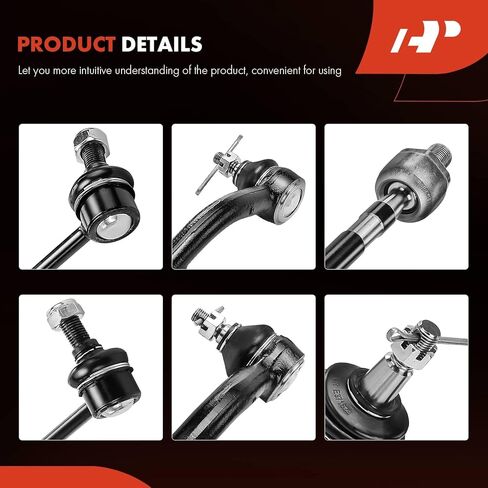 A-Premium Set of 8, Front Sway Bar Link, Lower Ball Joint, Inner & Outer Tie Rod End, Compatible with Kia Sportage 2005-2010, Hyundai Tucson 2005-2009 in Saudi Arabia