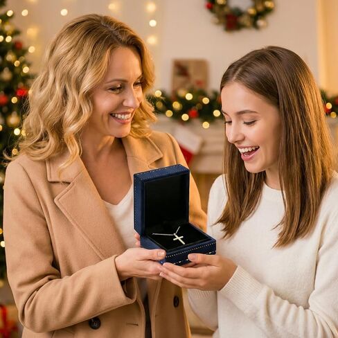 Dainty Gold Cross Necklace for Women 14K Gold Christian Faith Religious Jewelry Cross Pendant with Cubic Zircon for Mom Valentine's Day Birthday Mother's Day Gifts in Kuwait