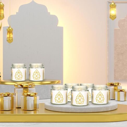 Hoolerry 12 قطعة من هدايا رمضان، شموع بالجملة، هدايا حفلات العيد للنساء، شموع الصويا المعطرة، لافندر عيد رمضان، هدايا إسلامية صغيرة، شكرًا لك، برطمان زجاجي، هدايا حفلات المهرجانات الإسلامية in Kuwait