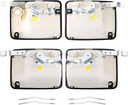 F250 Exterior Door Handles for Ford F-250 F350 1999-2016 Super Duty, 4PCS White Exterior Door Handle with Key Hole ront & Rear and Left Right Outside Door Handles F250 F350 Pick-up Truck 7C3Z2522405AA in Saudi Arabia