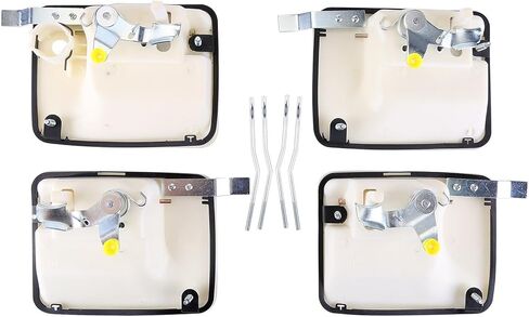 F250 Exterior Door Handles for Ford F-250 F350 1999-2016 Super Duty, 4PCS White Exterior Door Handle with Key Hole ront & Rear and Left Right Outside Door Handles F250 F350 Pick-up Truck 7C3Z2522405AA in Saudi Arabia