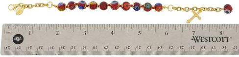 Glass Of Venice Murano Glass Mosaic Rosary Bracelet - Red in Saudi Arabia