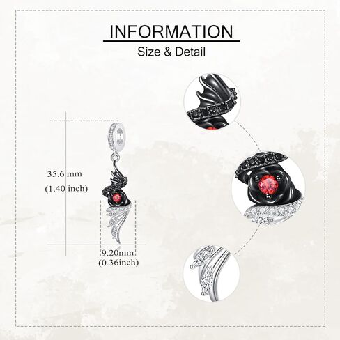 MONGAS Gothic Charms 925 Sterling Silver Angel Devil Charms Demon Angel Wings Dangle Gothic Jewelry Valentines Day Gifts for Mom Women in Saudi Arabia