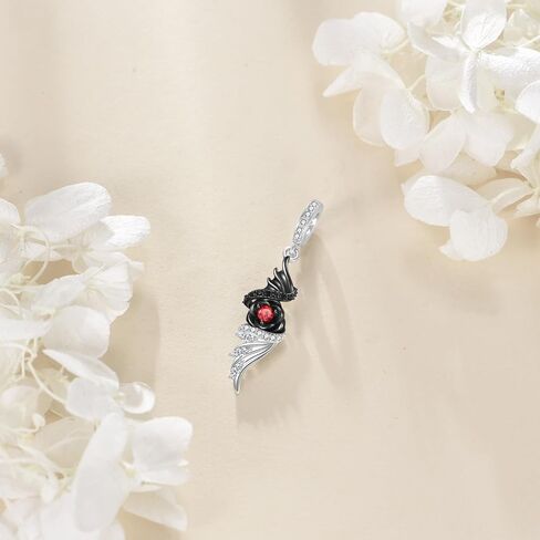 MONGAS Gothic Charms 925 Sterling Silver Angel Devil Charms Demon Angel Wings Dangle Gothic Jewelry Valentines Day Gifts for Mom Women in Saudi Arabia
