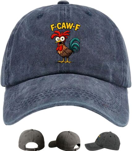 Funny Chicken Baseball Hat Humor Cap Men Adjustable Embroidered Soft Washed Baseball Caps Unisex Design in Saudi Arabia