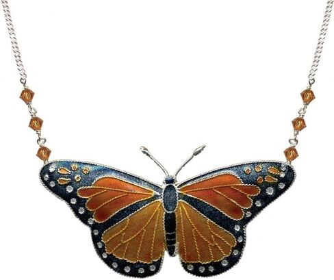 الخيزران الفاخرة فراشة العاهل مصوغة ​​بطريقة قلادة كبيرة in Kuwait