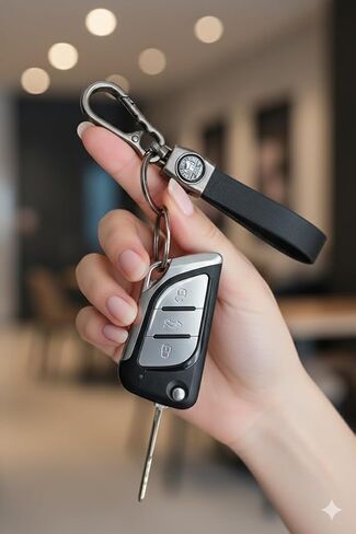 Premium Leather & Metal Keychain – Fits Royal Enfield Motorcycles | Durable & Stylish Bike Accessory in Saudi Arabia